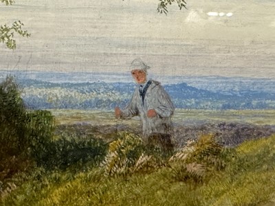 Lot 554 - George Shalders, Shepherds with flock