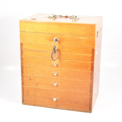 Lot 179 - Travelling teak medical case