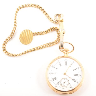 Lot 306 - Vacheron & Constantin - A yellow metal fob watch.