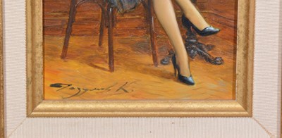 Lot 336 - Konstantin Razumov, Table at the Moulin Rouge