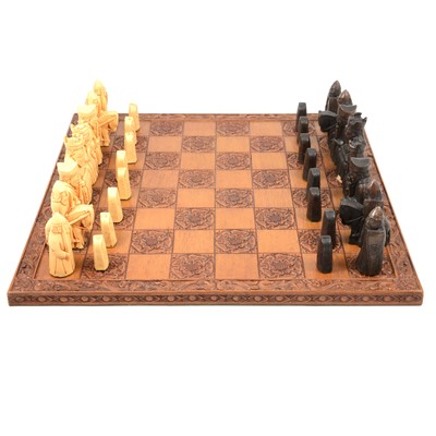Lot 211 - Isle of Lewis style chess set