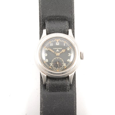 Lot 337 - Longines - a military issue "Dirty Dozen" wristwatch.