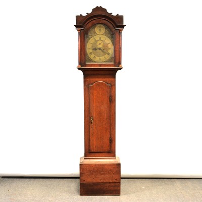 Lot 489 - Oak longcase clock, Samuel Norton, Plymouth