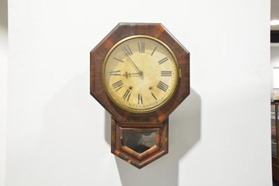 Lot 512 - American walnut wall clock