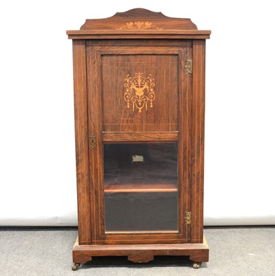 Lot 516 - Victorian inlaid rosewood music cabinet