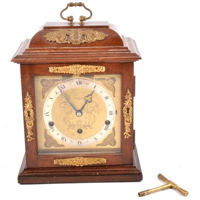 Lot 390 - Elliott walnut mantel clock