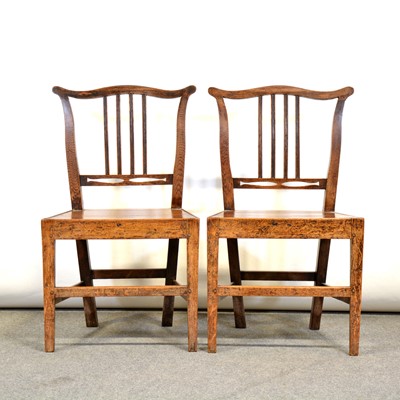 Lot 454 - Pair of oak country-made dining chairs