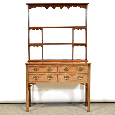 Lot 515 - Edwardian mahogany side table, adapted with a dresser back