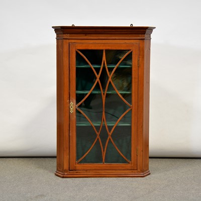 Lot 488 - Mahogany hanging corner cabinet