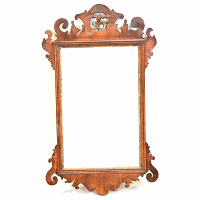 Lot 680 - Walnut framed wall mirror