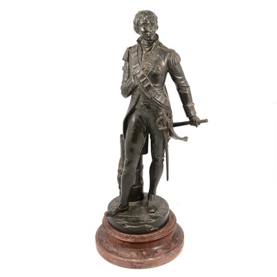 Lot 222 - After Charles Masse, Lord Admiral Nelson, a spelter sculpture