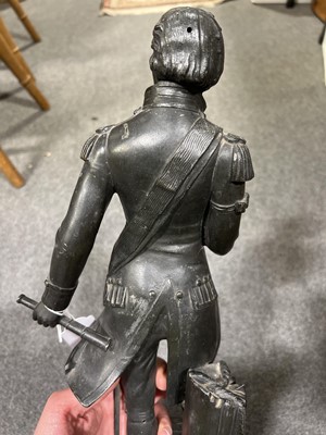 Lot 222 - After Charles Masse, Lord Admiral Nelson, a spelter sculpture