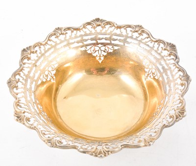 Lot 270 - George V silver bonbon dish