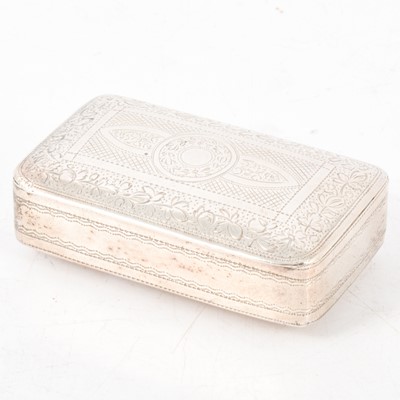 Lot 275 - George III silver snuff box