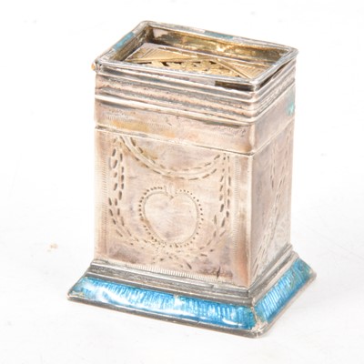 Lot 379 - Continental silver vinaigrette stand