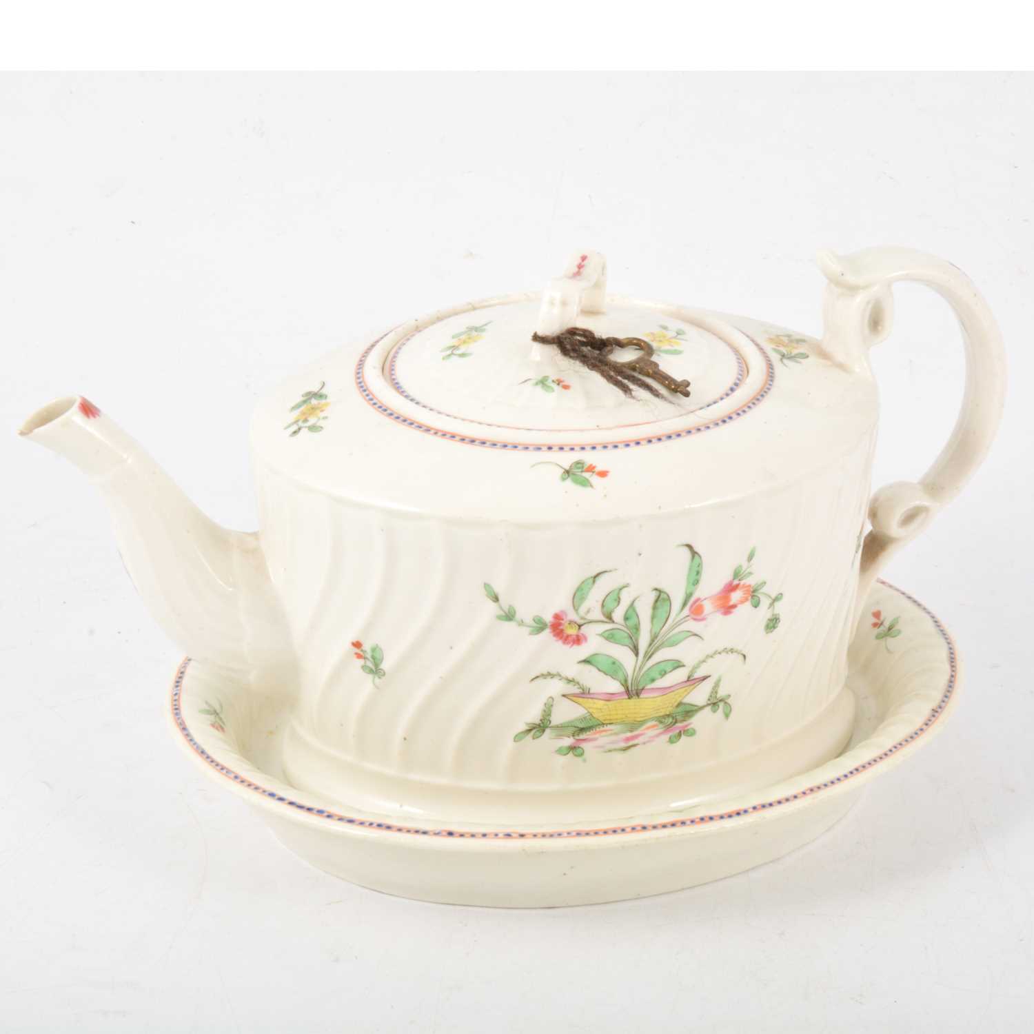 Lot 31 English porcelain teapot,
