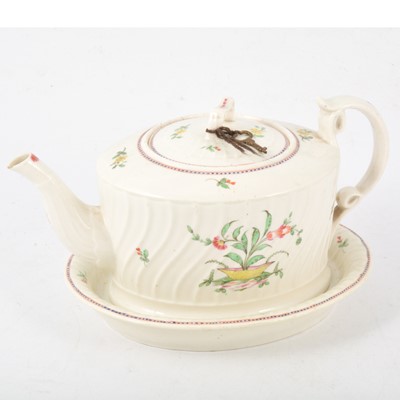 Lot 31A - English porcelain teapot