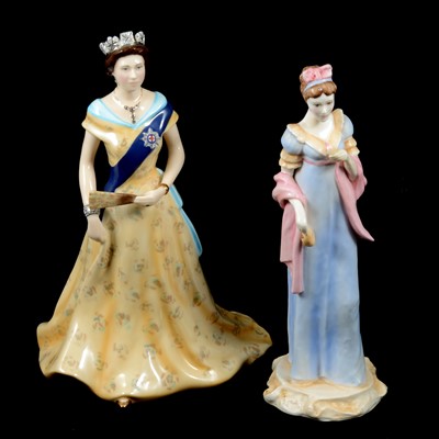 Lot 6 - Royal Worcester HM Queen Elizabeth II Diamond Jubilee 2012 figurine, and another