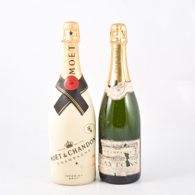 Lot 457 - Two bottles of NV champagne - Moet & Chandon, and Laytons