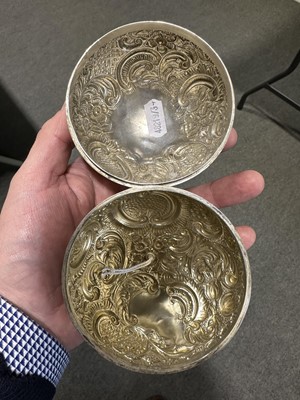 Lot 285 - Victorian silver string box