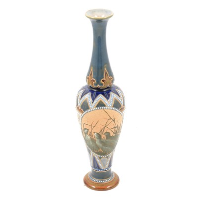 Lot 4 - Doulton Lambeth pottery vase by Florence Barlow