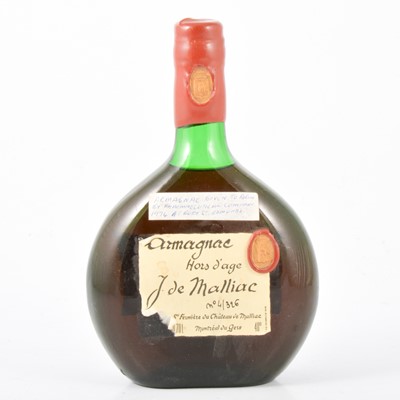 Lot 117 - J de Malliac, Hors d'age Armagnac, 1970s bottling.