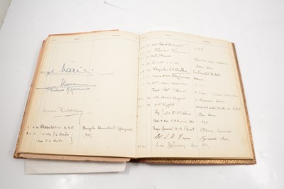 Lot 50 - A visitors’ book for the GOC (General Officer Commanding) in Cairo dating to 1927-31.