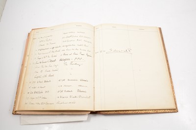 Lot 50 - A visitors’ book for the GOC (General Officer Commanding) in Cairo dating to 1927-31.