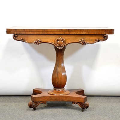 Lot 693 - Victorian rosewood card table