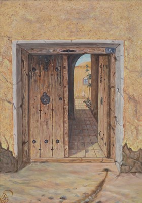 Lot 509 - Continental school, Mediterranean doorway