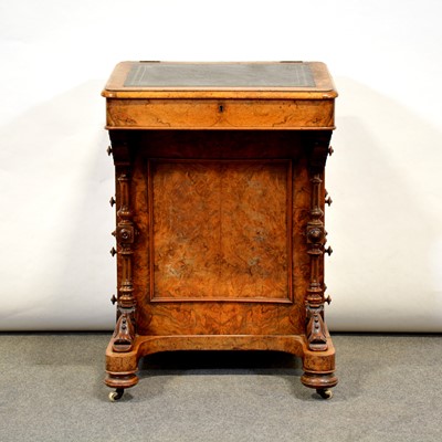 Lot 523 - Victorian walnut Davenport desk