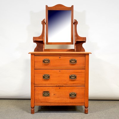 Lot 505 - Edwardian walnut dressing chest