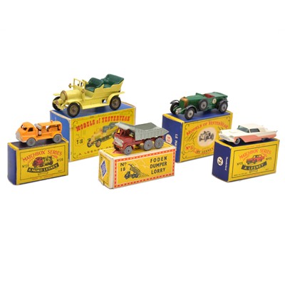 Lot 81 - Five die-cast models including Matchbox Ford Thunderbird etc.