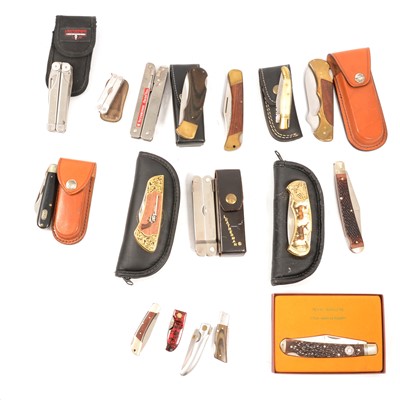 Lot 124A - Seventeen modern penknives and multi tools.