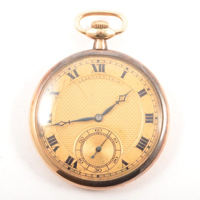 Lot 314D - A Gruen Verithin open face pocket watch.