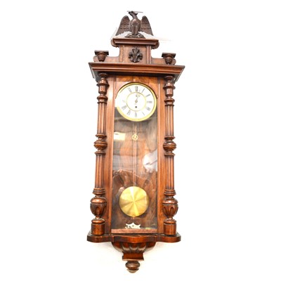 Lot 290 - Vienna walnut wall clock