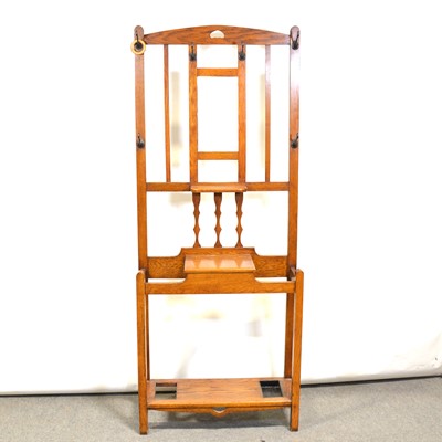 Lot 490 - Oak hall stand