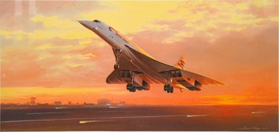 Lot 325 - Concorde interest; Adrian Rigby, Flying Into History, print