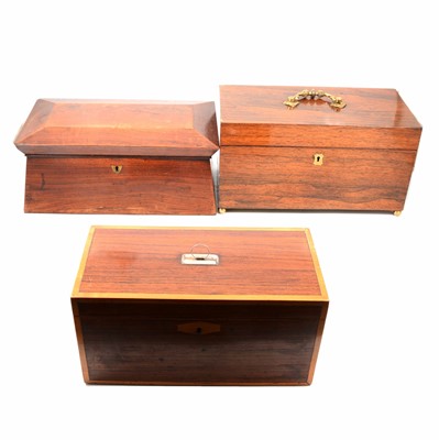 Lot 316 - Three tea caddies