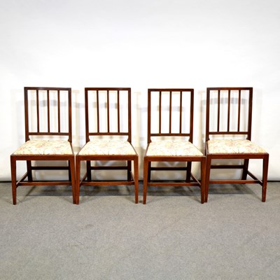 Lot 457 - Set of four Victorian mahogany dining chairs