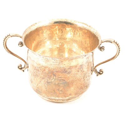 Lot 399 - Silver porringer