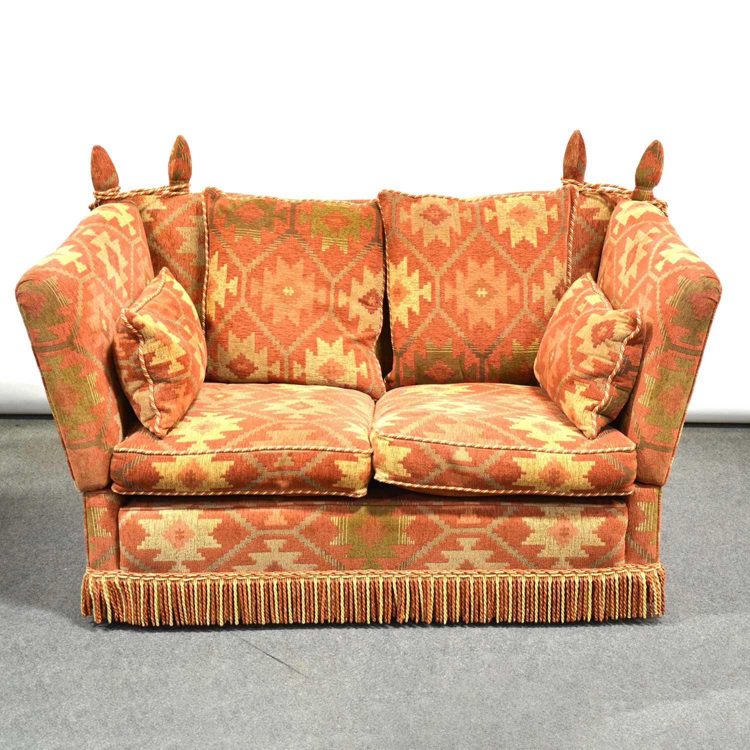 Lot 757 - Contemporary two-seater Knole settee,