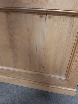 Lot 755 - Pine breakfront bookcase