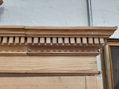 Lot 755 - Pine breakfront bookcase