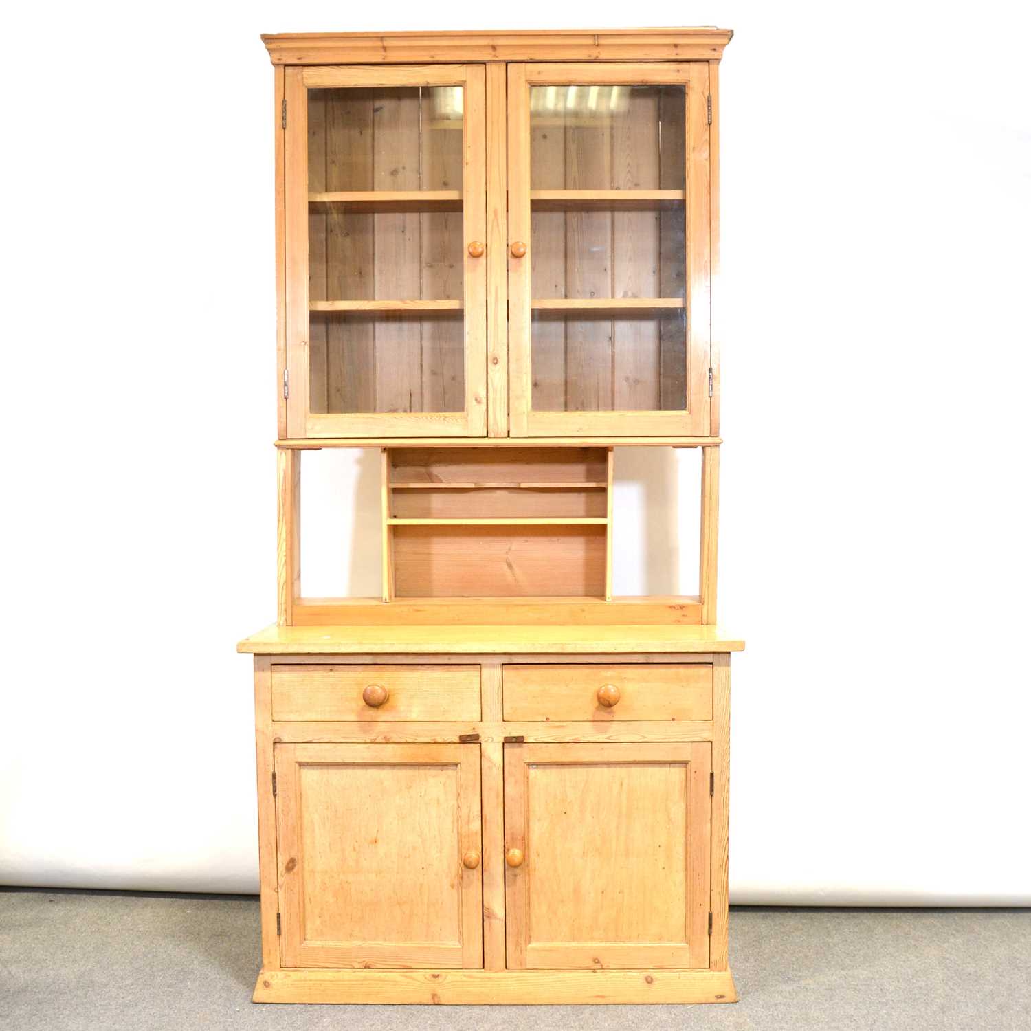 Lot 754 Pine pantry cupboard,