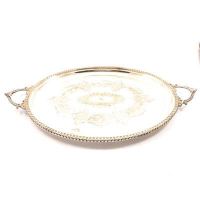 Lot 289 - Victorian silver plated tray