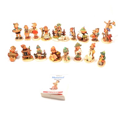 Lot 123 - Seventeen Hummel figurines and a Warman's Hummel Field Guide.