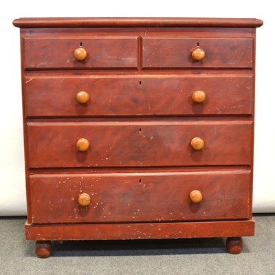 Lot 361 - Victorian pine chest of drawers