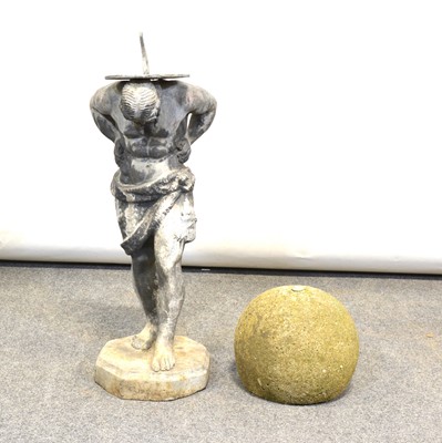 Lot 376 - Lead garden statue, Hercules