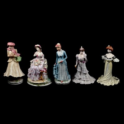 Lot 20 - Ten Coalport china lady figurines